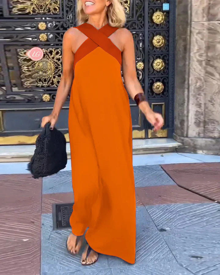 Paige | Dress with Crossed Cut