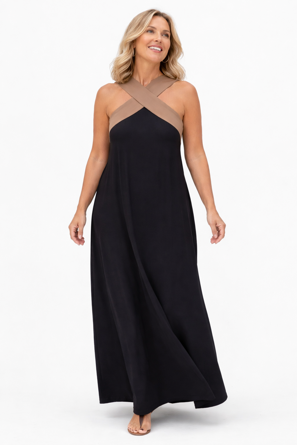 Paige | Dress with Crossed Cut